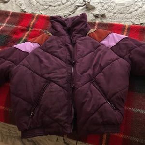 Free people Heidi chevron ski puffer jacket